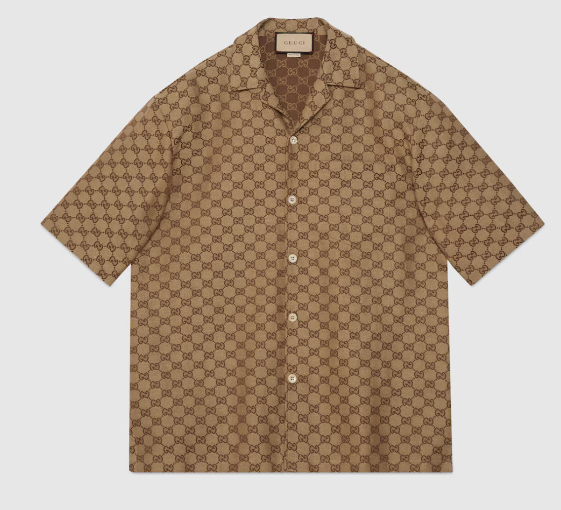 GG Linen Blend Canvas Shirt