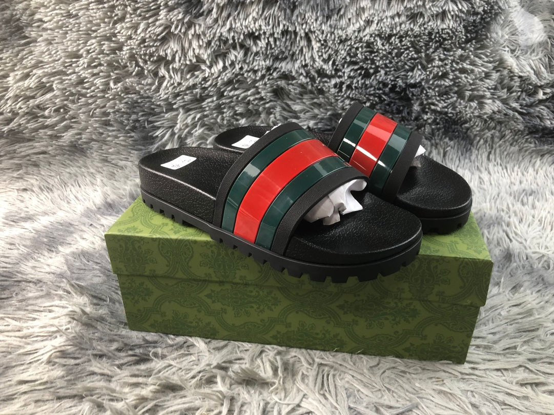 Gucci Web Slide Sandal - J&E