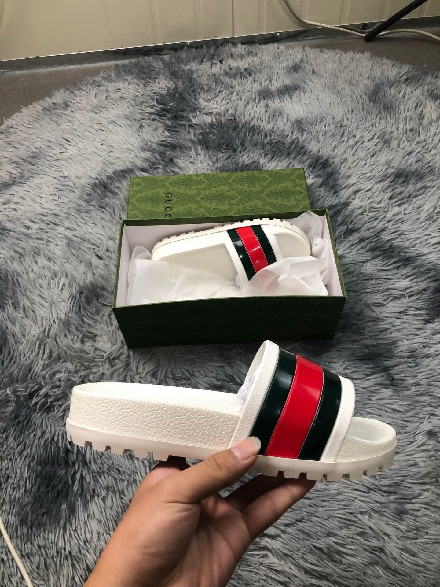 Gucci Web Slide Sandal - J&E