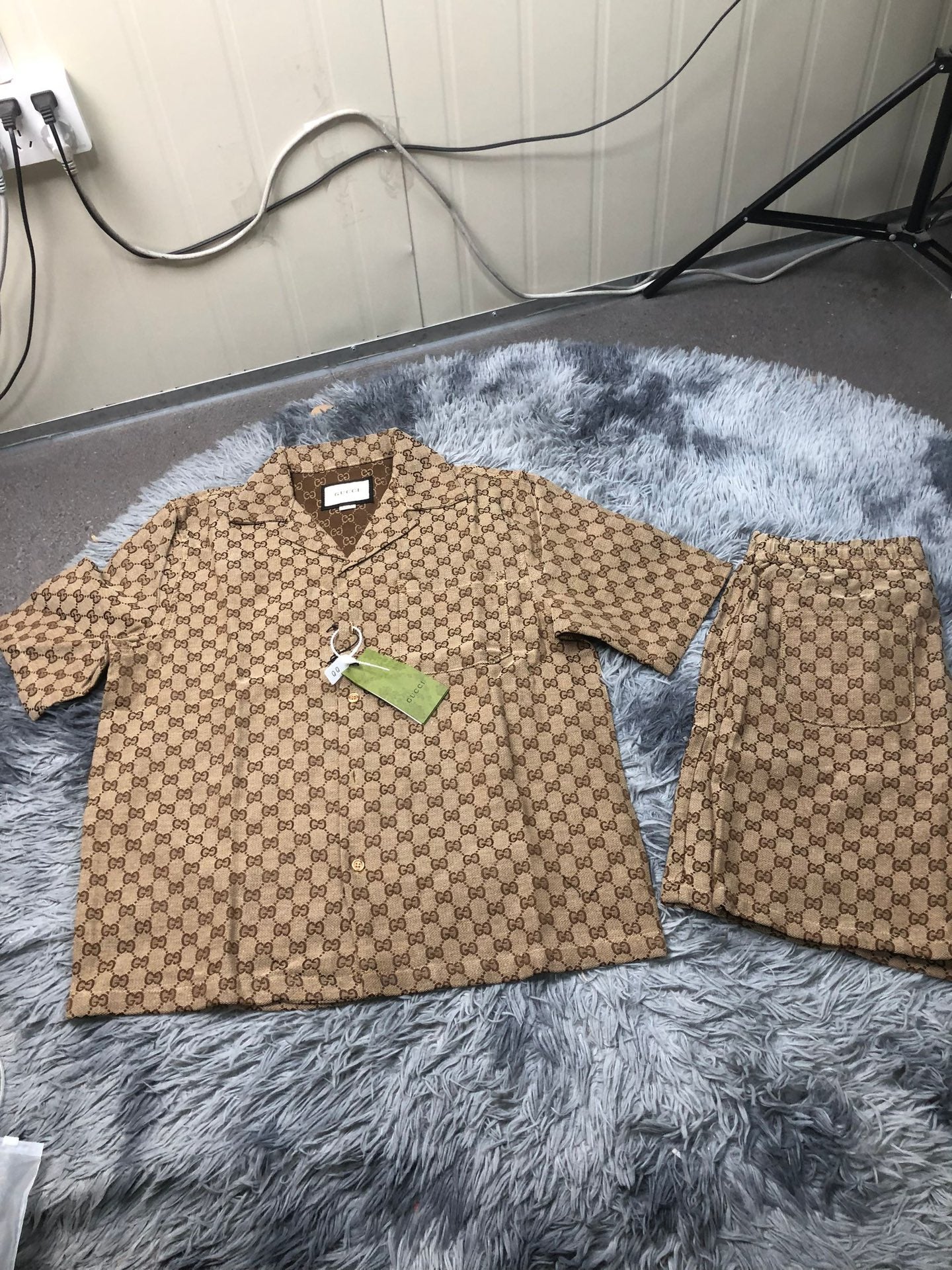 GG Linen Blend Canvas Shirt