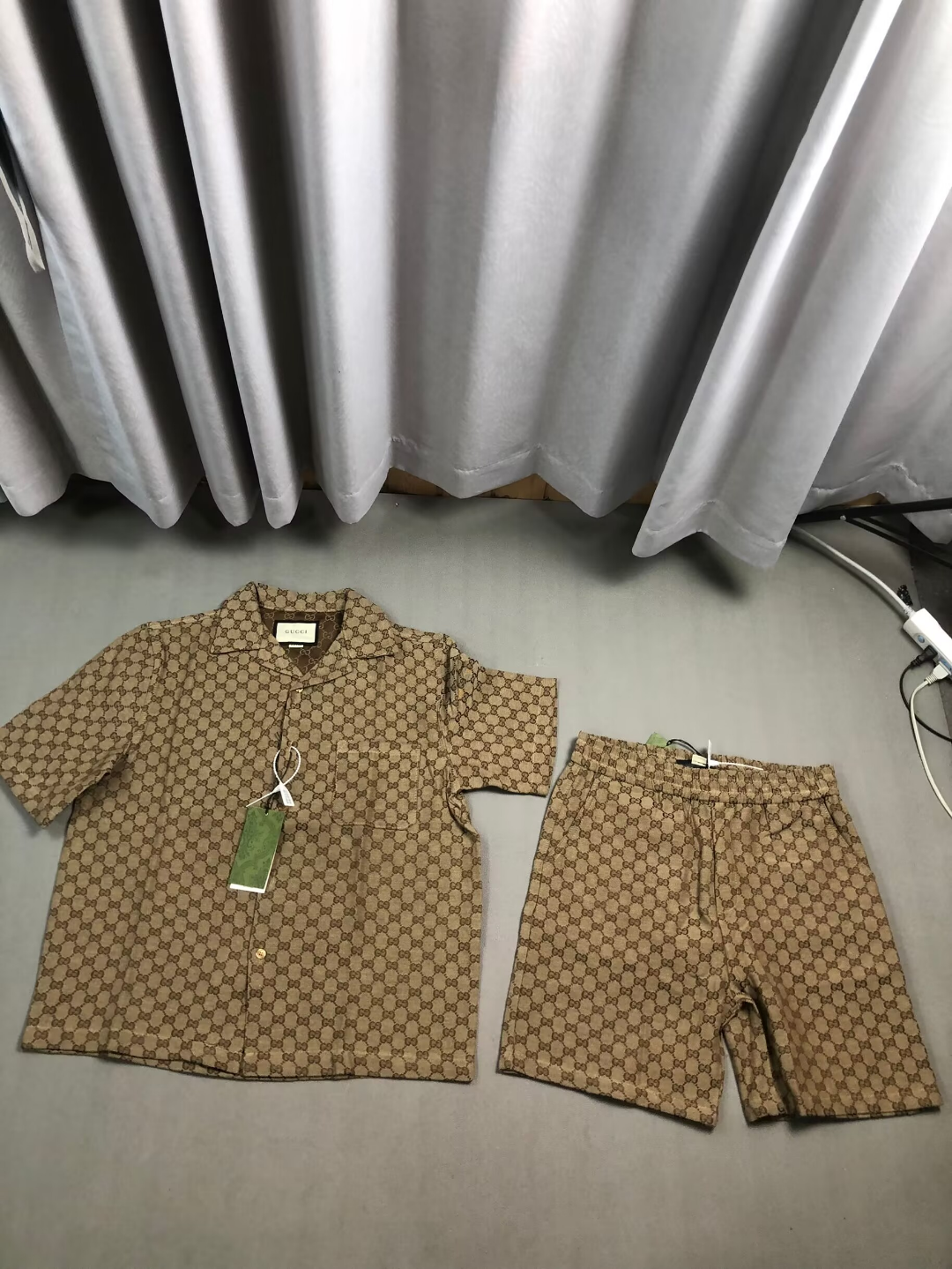GG Linen Blend Canvas Shirt