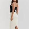 Suninheart Autumn 2 Piece Dress Set 2024 New in Lace Up Velvet Top and Pencil Skirt Set Black Elegant Dress Women Party Dresses - J&E