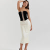 Suninheart Autumn 2 Piece Dress Set 2024 New in Lace Up Velvet Top and Pencil Skirt Set Black Elegant Dress Women Party Dresses - J&E