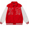 Trendy & eye-catching: Wizard of Oz Blue & White Varsity Jacket | Classic Letterman Style - J&E