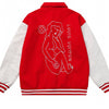 Trendy & eye-catching: Wizard of Oz Blue & White Varsity Jacket | Classic Letterman Style - J&E